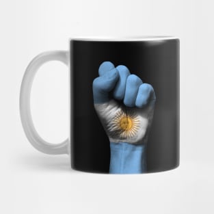 Flag of Argentina on a Raised Clenched Fist Mug